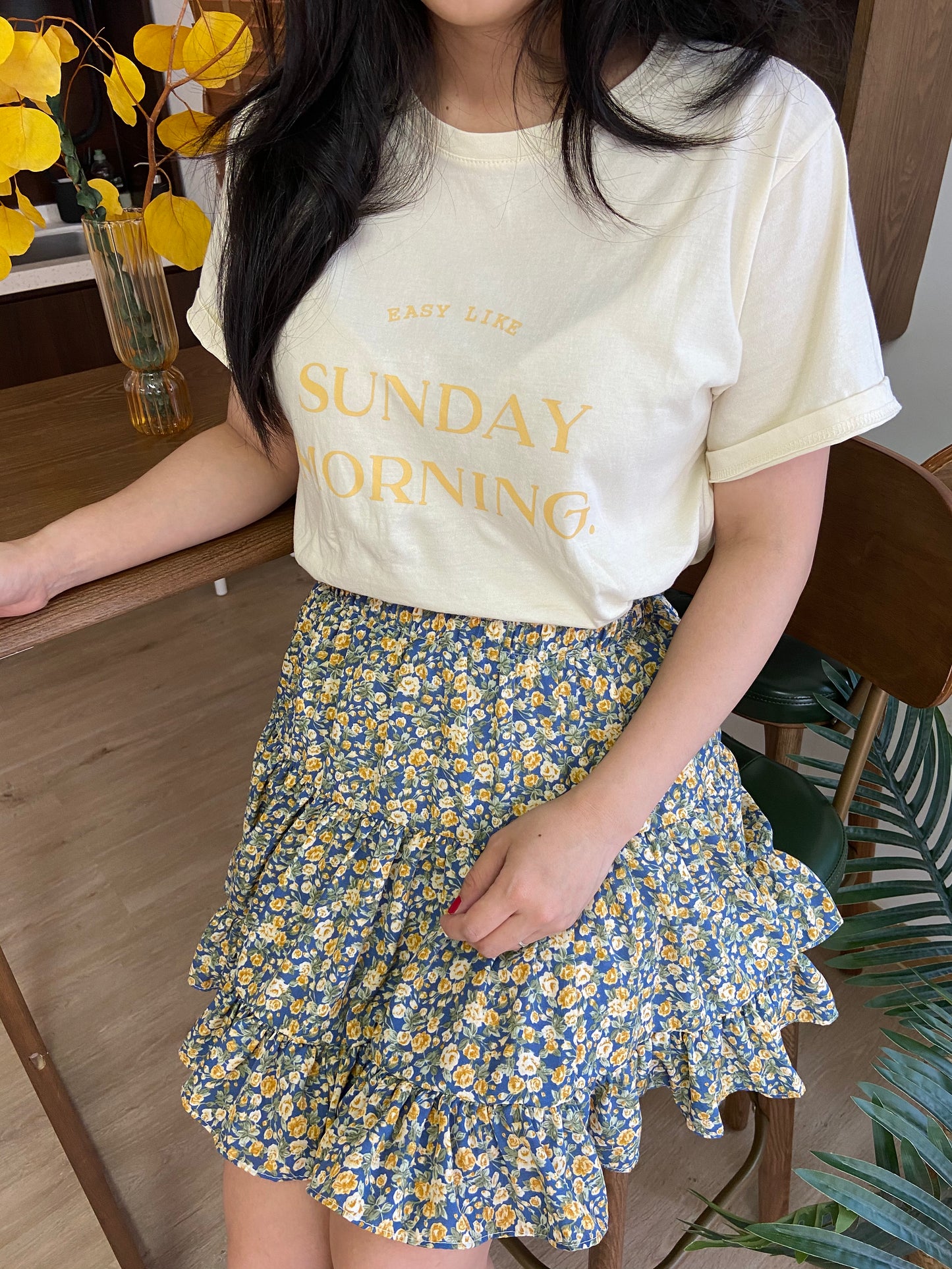 黃色Sunday morning Tee